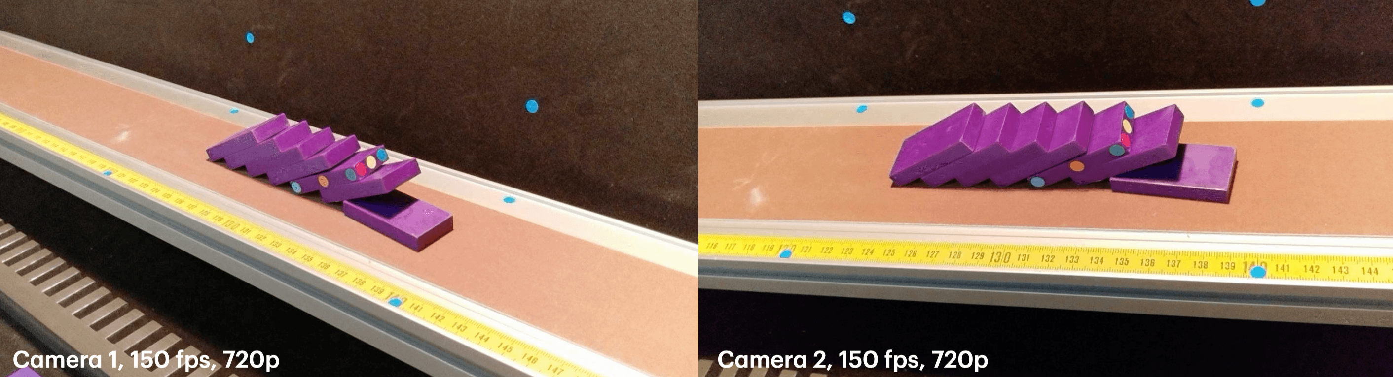 3D reconstruction of domino motion